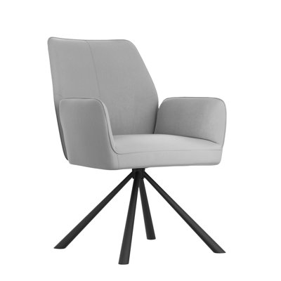 Chaise de bureau moderne sans roulette, chaise de bureau ergonomique, chaise rembourrée de bureau à domicile, fauteuils pivotants avec pieds en métal, chaise d'ordinateur pour chambre à coucher, salle de réception, salon