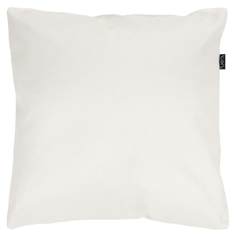 Indoor / Outdoor Abstract Square Cushion, Sage/White Small Sea Shell