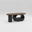 Table basse ovale de style industriel avec tiroir de rangement intégré, table centrale de 47,24 pouces de large pour le salon, structure robuste avec pieds réglables