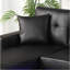 Canapé modulaire réversible en PVC avec lumière DEL et coussins décoratifs, noir-1406373357