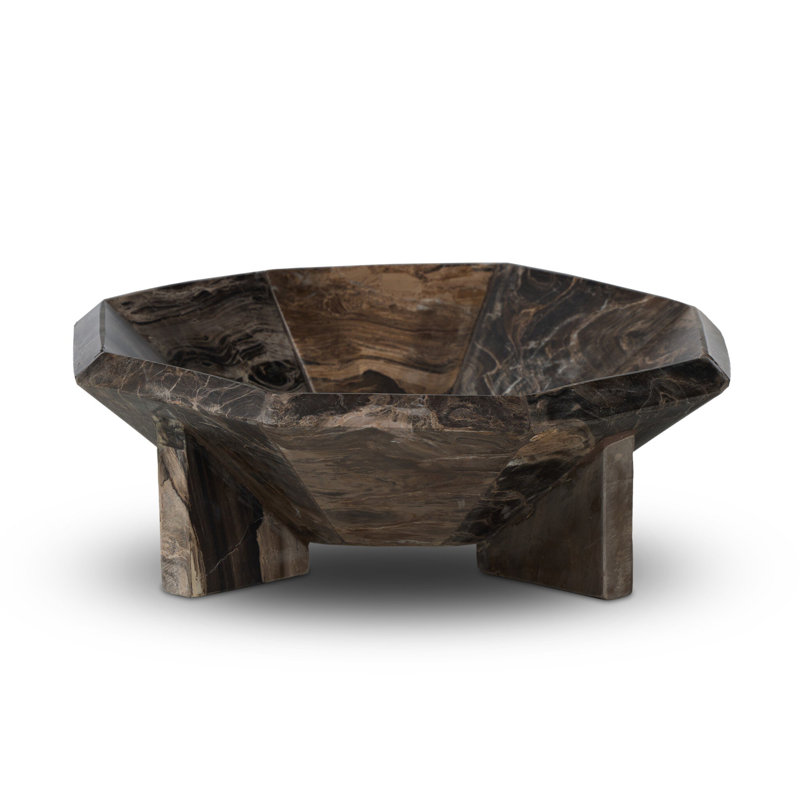 Kasa Bowl-Rocky Brown Marble