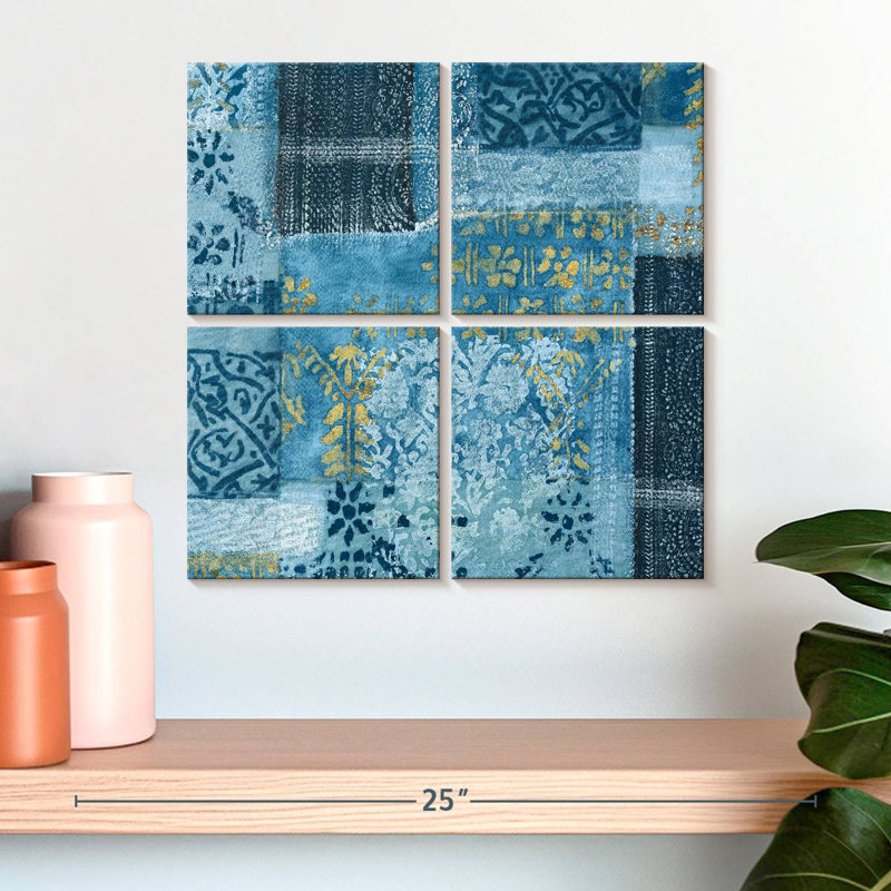 Kerner Alhambra I Indigo, H 18 po x l 18 po