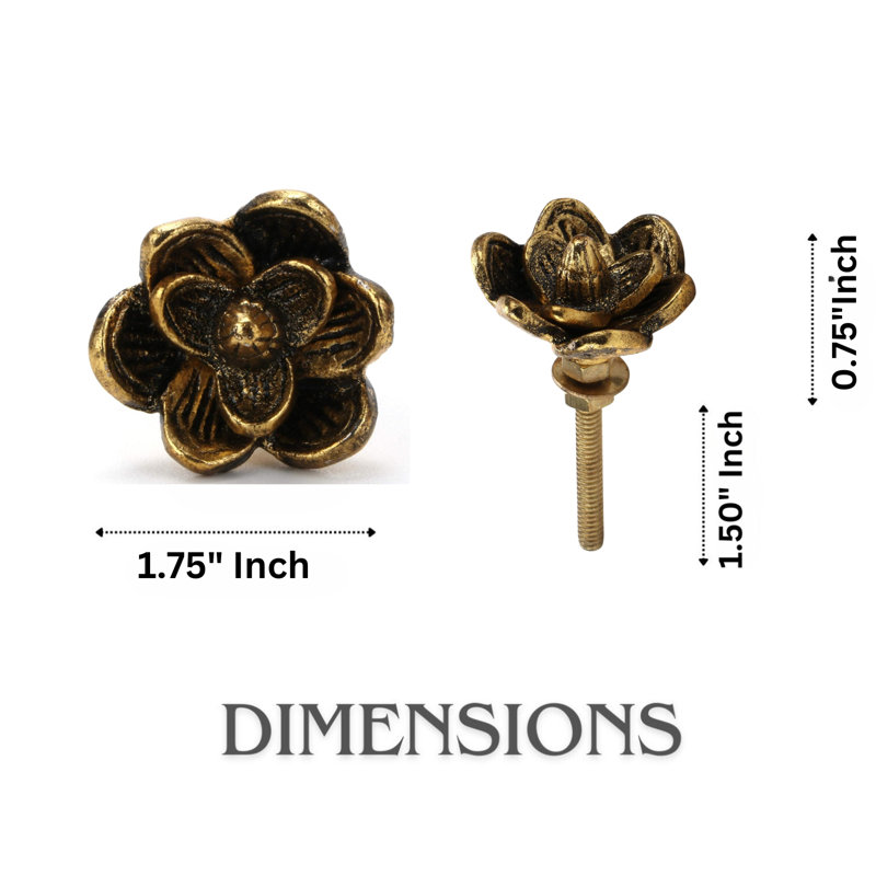 Rose 1.75" Length Novelty Knob