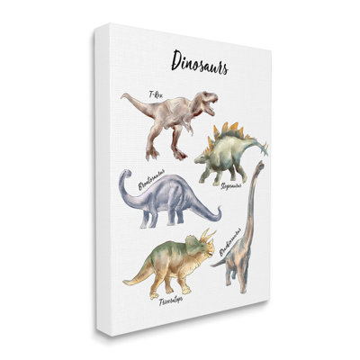 Illustration amusante d'une aquarelle de dinosaure