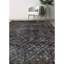 Wool Geometric Area Rug in Violet/Dark Gray