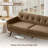 Delanie Cattaleya 78" Mid Century Modern Square Arms Linen Upholstered Sofa-1111581734