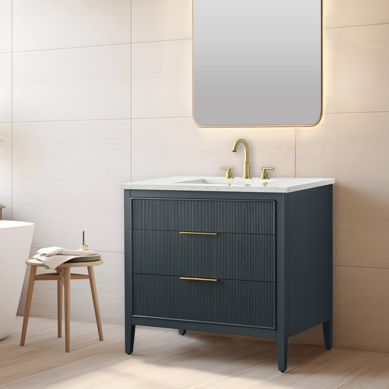 Emma 36" W Single Vanity, Vintage Blue