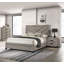 Grand lit, finition gris clair