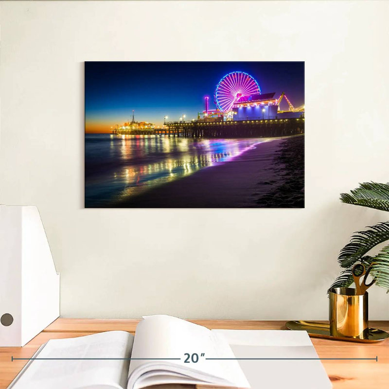 Gillard Illuminated Santa Monica Pier, 8" H x 12" W