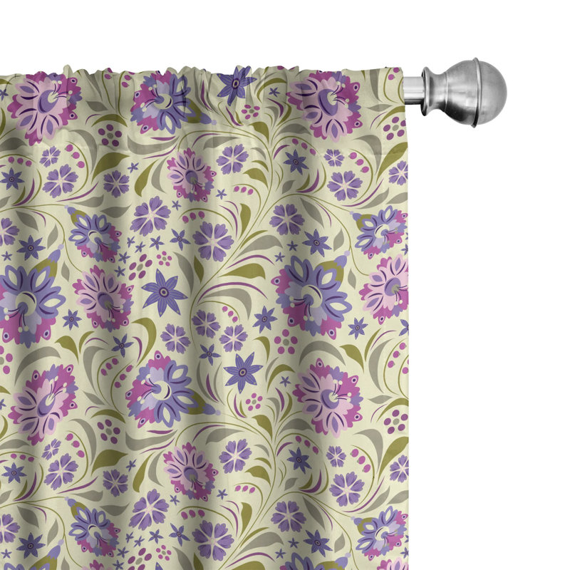 Semi-Sheer Rod Pocket Curtain Panels, 28" x 63"
