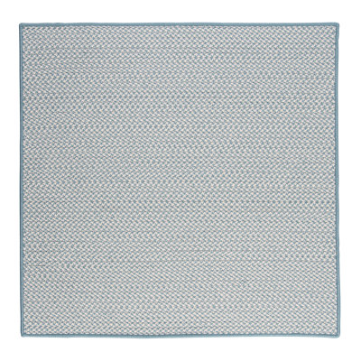 Ashvith Houndstooth Indoor/Outdoor Reversible Arae Rug - Sea Blue