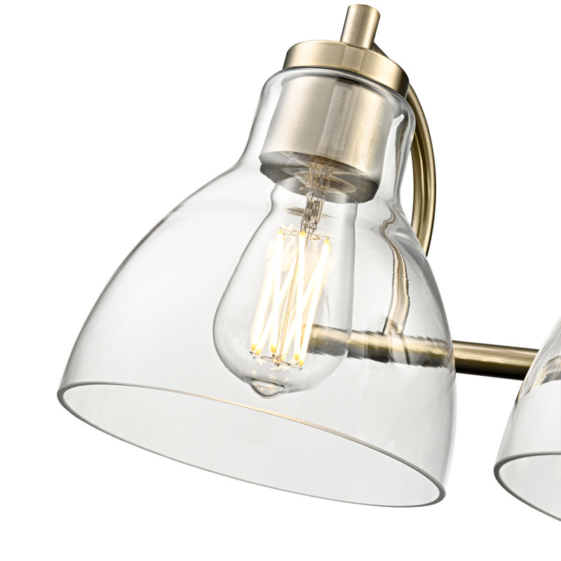 Knightsdale 25.25" 3-Light Vanity - Modern Gold, 25.25" Width, 3 Lights, Brushed Gold