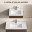 Lavabo de meuble-lavabo moderne en céramique brillant parfait pour les espaces de salle de bain élégants