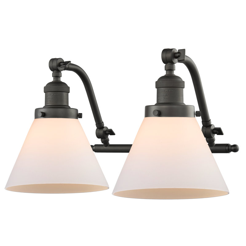 Bonomo 2 - Light Dimmable Vanity Light, Oil Rubbed Bronze, Matte White Cased, 3 W LED Vintage Dimmable Bulb