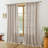 Semi Sheer Rod Pocket Curtain Panel with Tassel Fringe – Faux Linen Textured, Light Filtering, 1 Panel-509945923-509945927