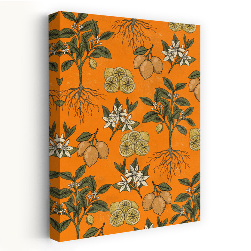 Botanical Lemon Harvest by Nicholas - Wrapped Canvas Print, 45.72 cm H x 30.48 cm W