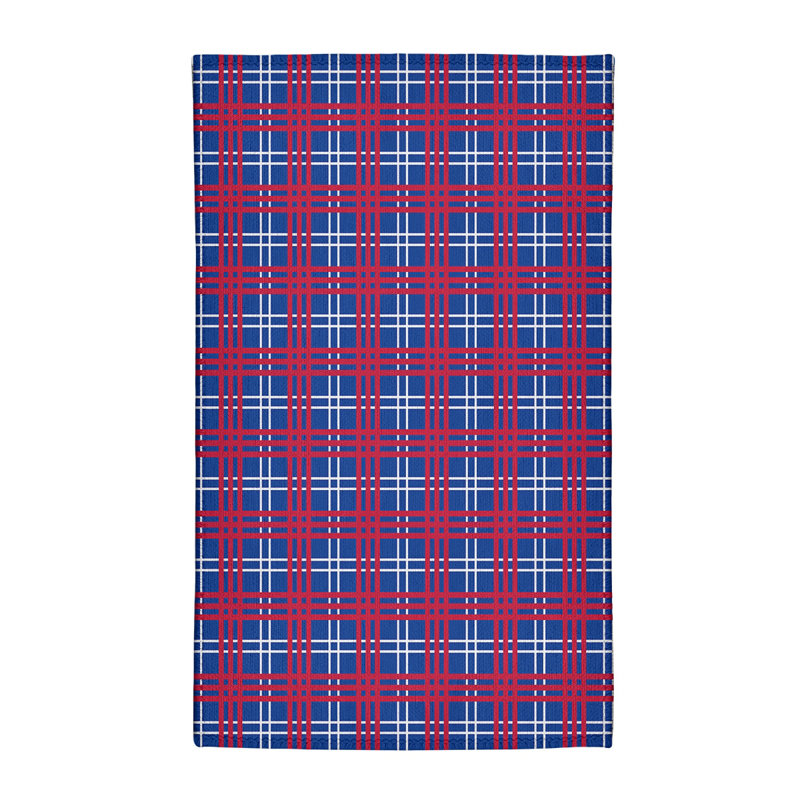 Tapis à carreaux bleu, Rectangle 5 pi x 7 pi