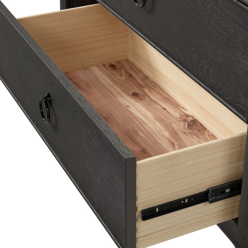 Commode 6 tiroirs Preste, Brun