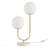 Metal 2-Light Globe Table Lamp