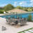 Azur Patio 8-Person Square Dining Set With Sunbrella® Cushions