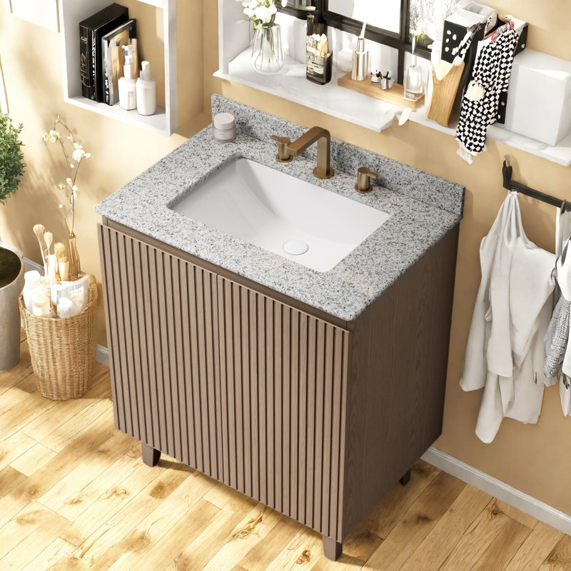 Freestanding Standard With Granite Top, 29.92