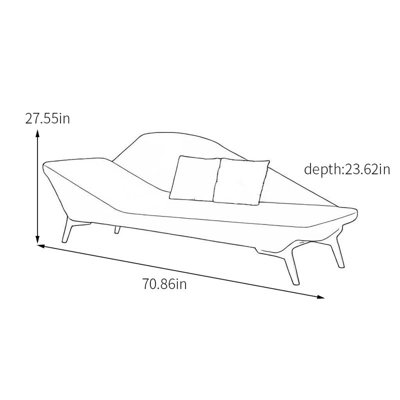 Chaise longue en similicuir Napa avec pieds en acier, Blanc crémeux