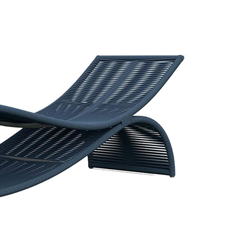 Chaise longue d'extérieur Creative, Bleu