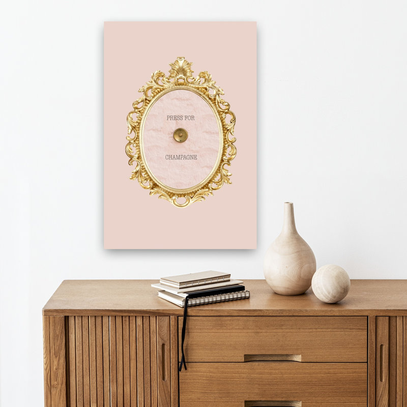 Press For Champagne Classic Elegant Romantic Wall Art Print, 45.72cm H x 30.48cm W