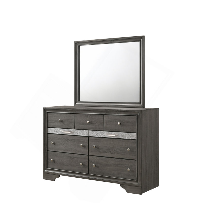 Commode 7 tiroirs Matrix, Gris