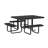 Leisure Craft 46" Square ADA Accessible Outdoor Picnic Table with 3 Bench Seats-269155099