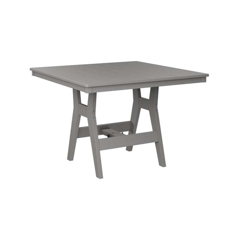 Table de salle à manger carrée 44 po Berlin Gardens Harbor, Gris clair