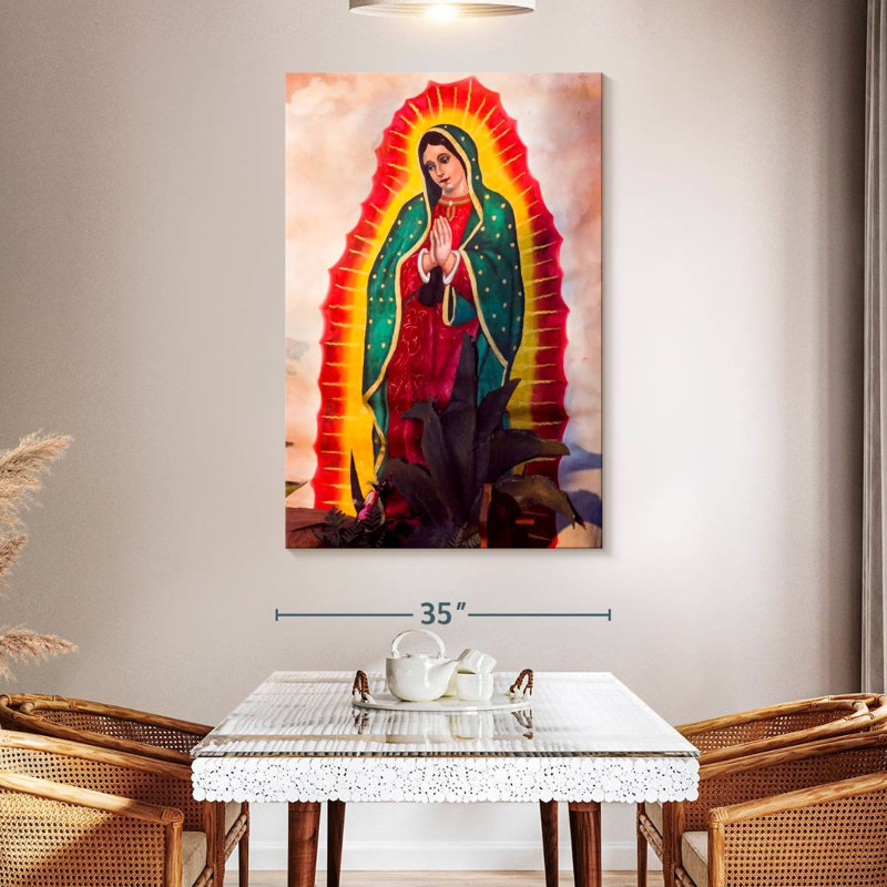 Adella, vierge de Guadalupe, Mexique, H 51 po x l 34 po