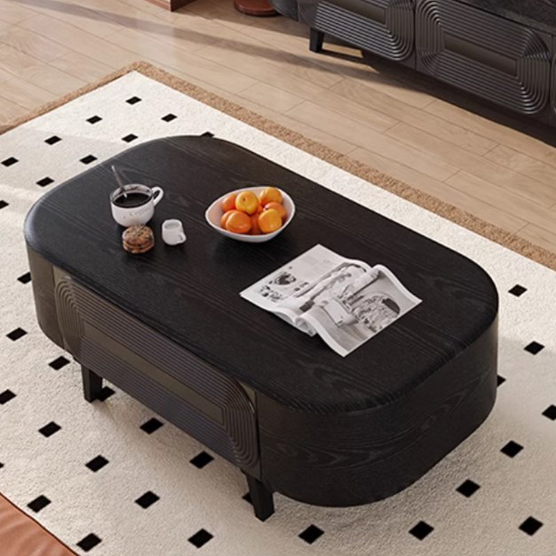 Table de bout à rangement noire
