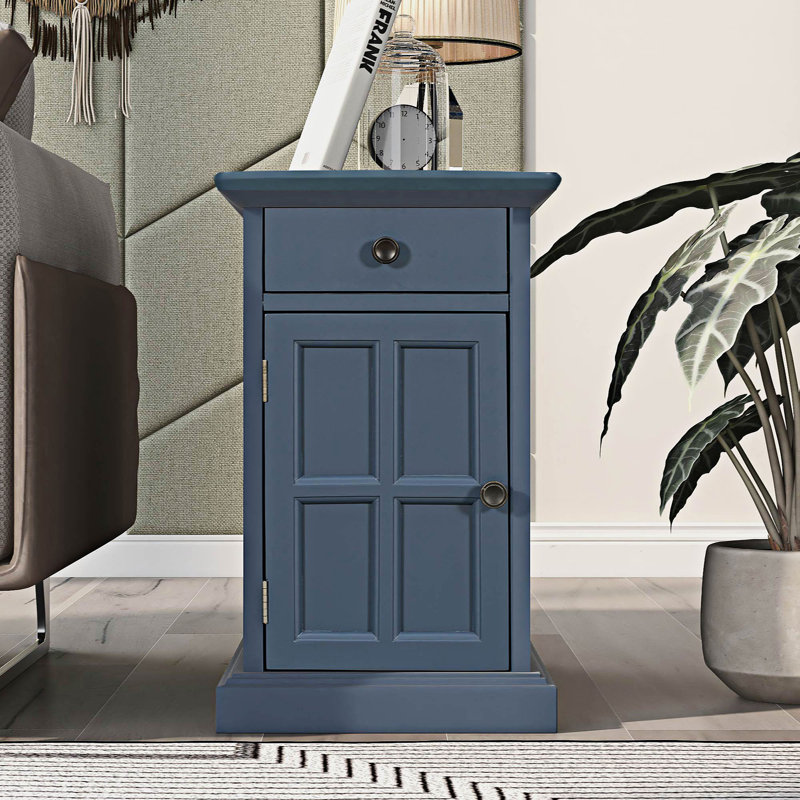 Table basse Mullica, Bleu marine antique
