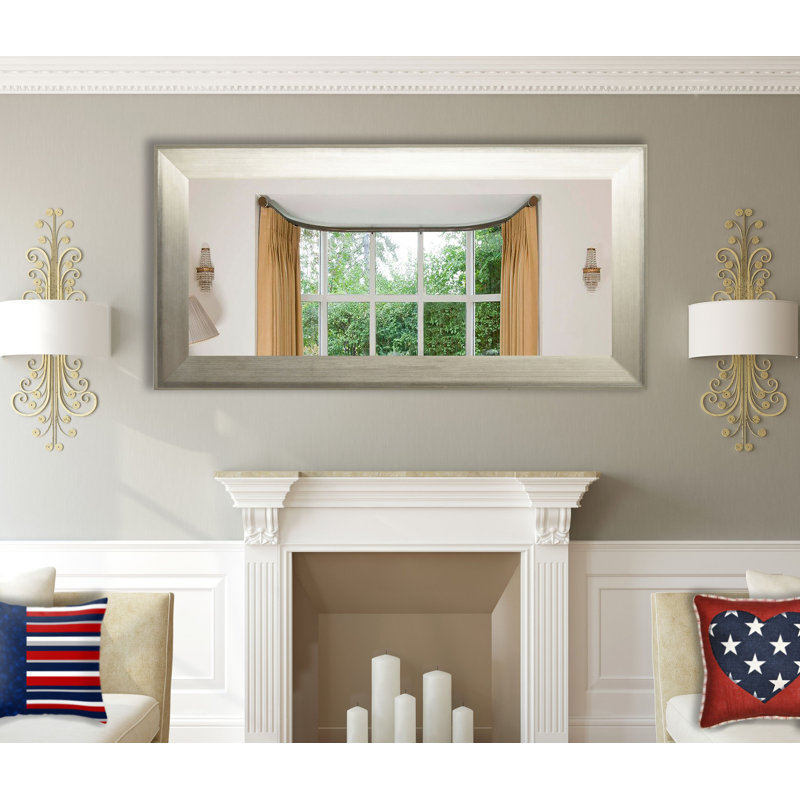 Kozan Wood Flat Wall Mirror, 32.5" H x 66.5" W