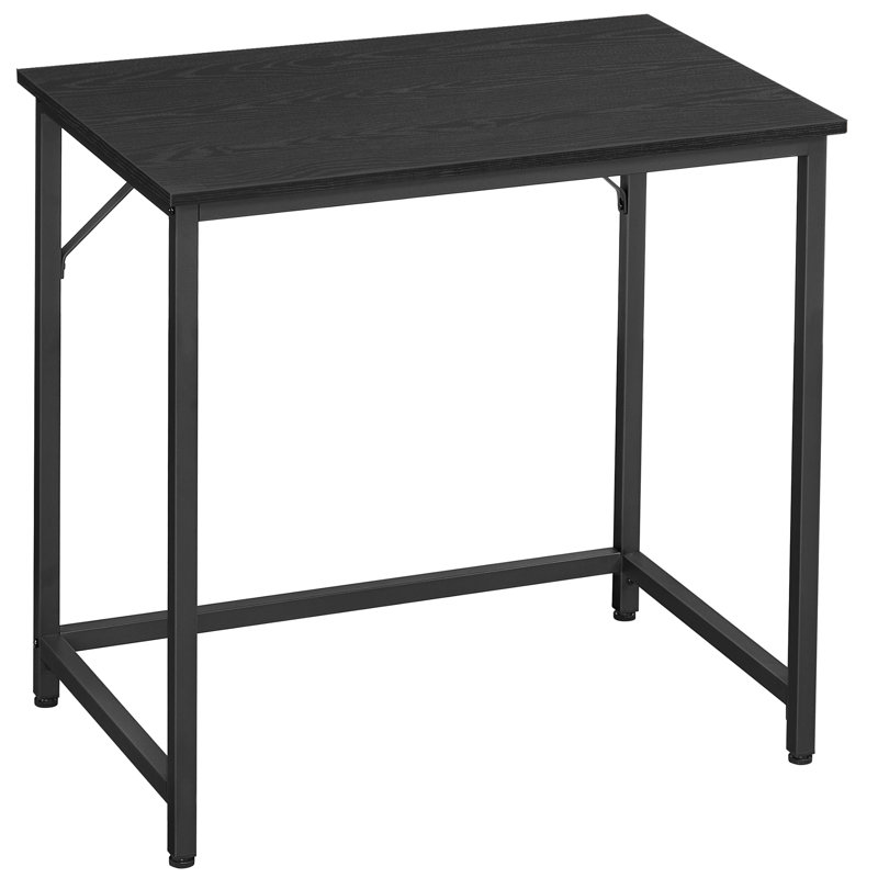 Jana Metal Top Writing Desk, Ebony Black/Black, 76cm H x 80cm W x 50cm D