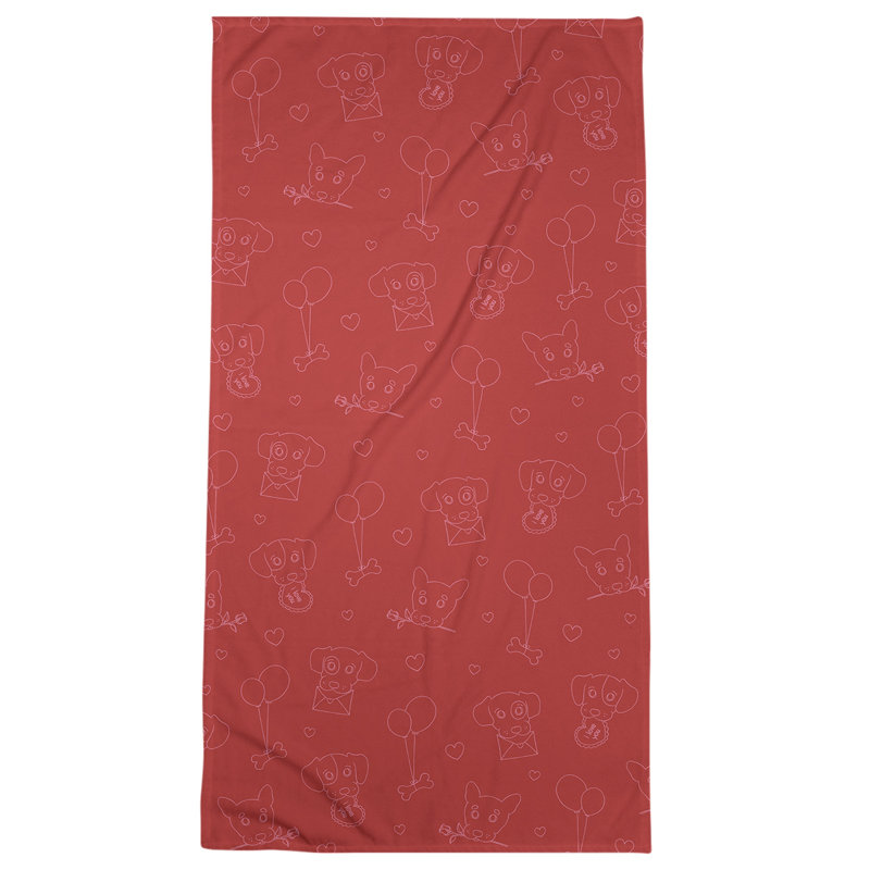 Beach Towel, Red, Microfiber