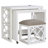 Eugene Emma 36" Nesting Rolling Desk with Upholstered Stool