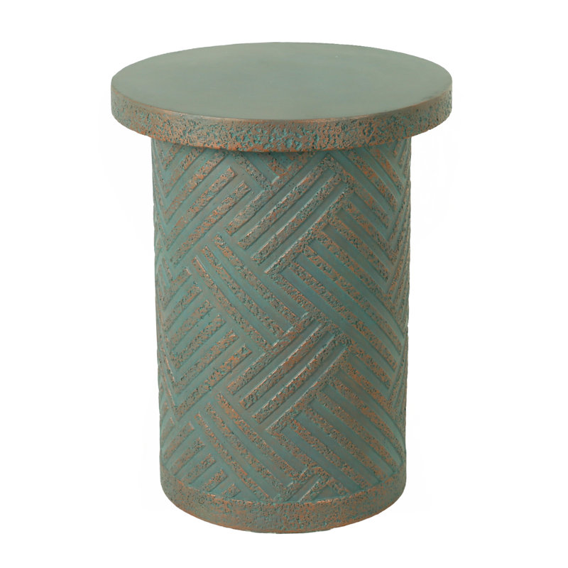Patio Round Cement Side Table