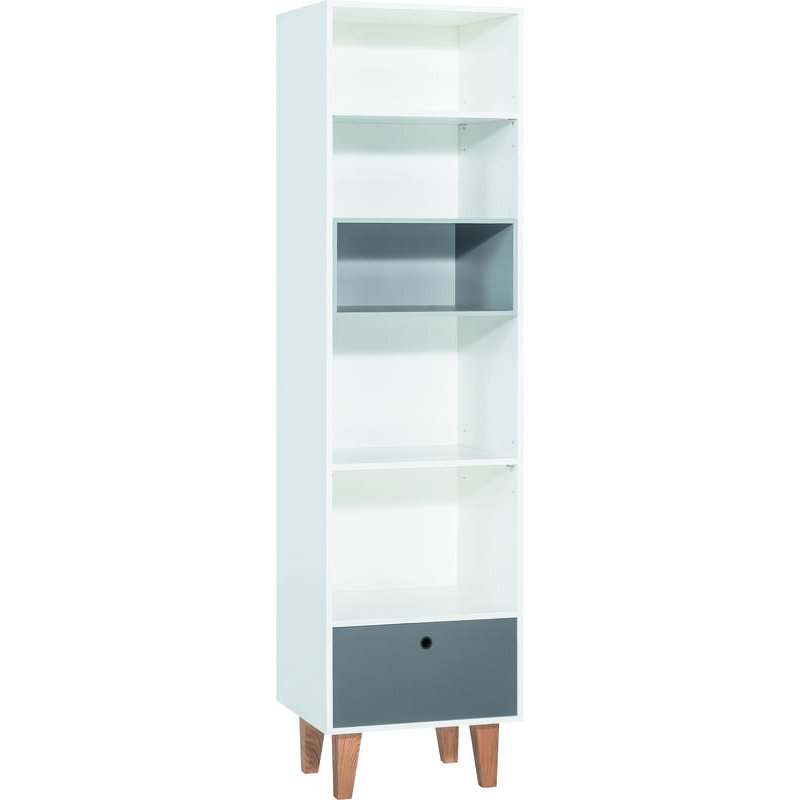 Aleana 201.5cm H x 53.5cm W Solid Wood Standard Bookcase