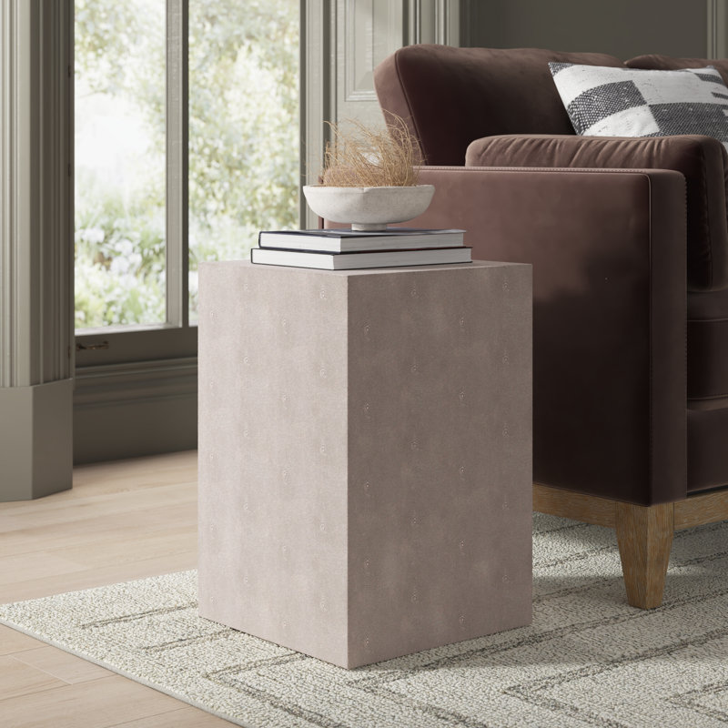 Maisel Solid Wood End Table, Gray