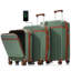 Ensemble de 3 valises de 20 pouces avec port USB, bagages à main certifiés à ouverture frontale, valise rigide en ABS avec roues pivotantes