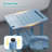 2-Tier Bathroom Shower Bench with  Shower Head Holder and Storage Space Curved Seat for Shaving Legs Foot Stool, Bath, Spa, Indoor or Outdoor Use-1042739036