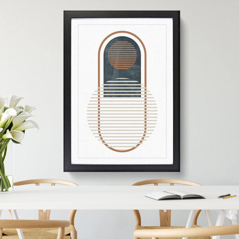 Composition 1 - Framed Print, 65cm H x 48cm W x 2cm D, Black