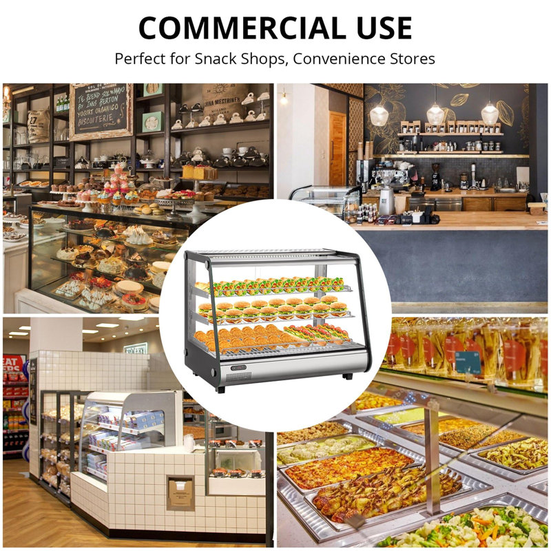 Vitrine commerciale pour chauffe-plats, vitrine de comptoir, chauffe-plats commerciaux, 127,05 Gal