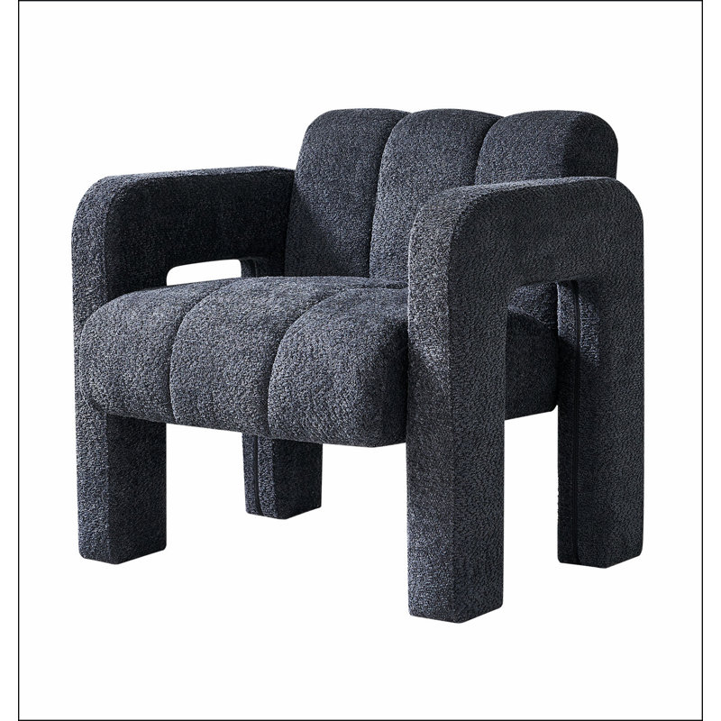 Fauteuil d'appoint rembourré 31,10 po, Gris foncé
