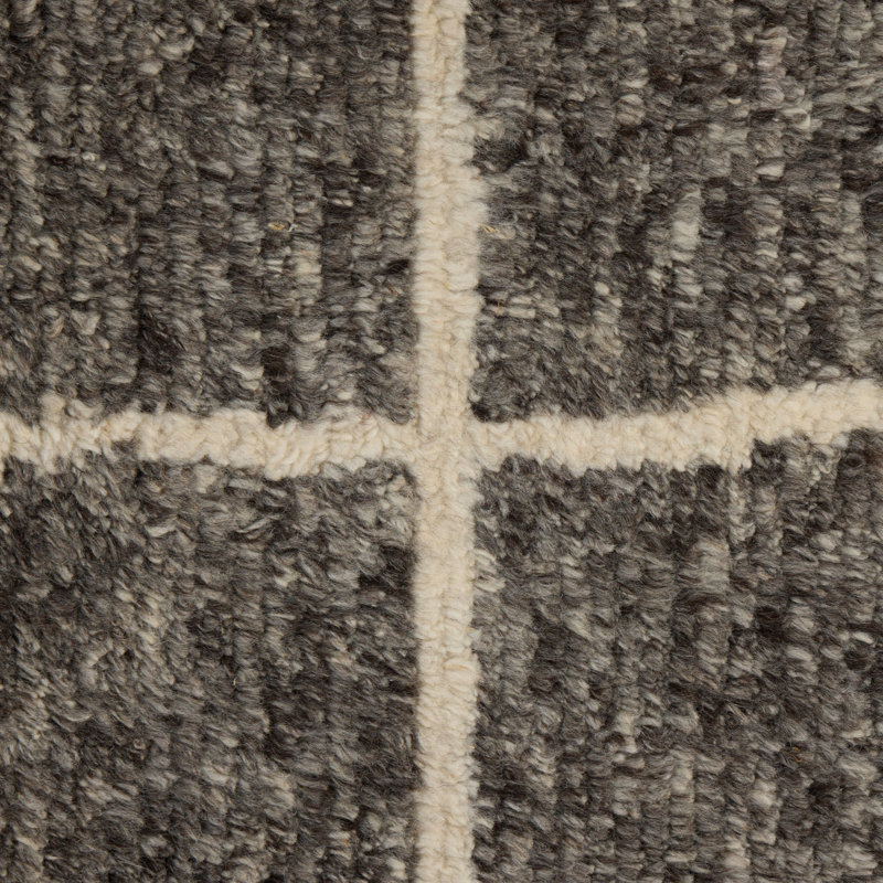 Sumlin Hand Knotted Geometric Area Rug, Sumlin Stone, Rectangle 8' x 10'
