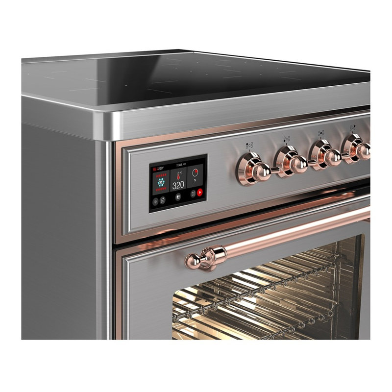 Majestic III Series 30 Inch Induction Range with 4 Induction Elements in Stainless Steel (Burnished Trim), Stainless Steel