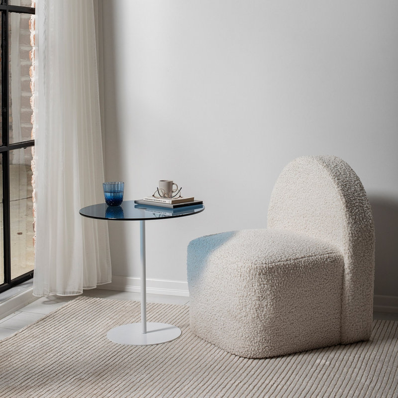 Siyan End Table, White, Blue
