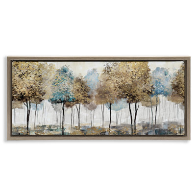 «Rustic Country Orchard Landscape Grain Floater», art mural sur toile par Nan